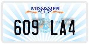609LA4  license plate in MS