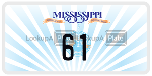61  license plate in MS