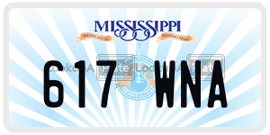617WNA  license plate in MS