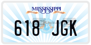 618JGK  license plate in MS