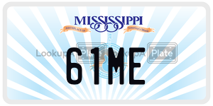61ME  license plate in MS