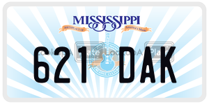 621DAK  license plate in MS