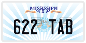 622TAB  license plate in MS