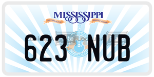 623NUB  license plate in MS