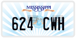 624CWH  license plate in MS