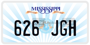 626JGH  license plate in MS