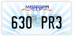 630PR3  license plate in MS