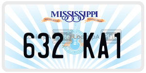 632KA1  license plate in MS