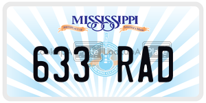 633RAD  license plate in MS