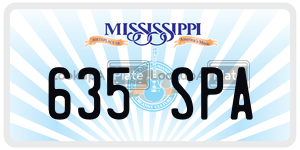 635SPA  license plate in MS