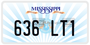 636LT1  license plate in MS