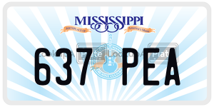637PEA  license plate in MS