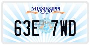 63E7WD  license plate in MS