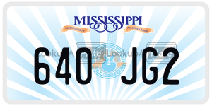 640JG2  license plate in MS