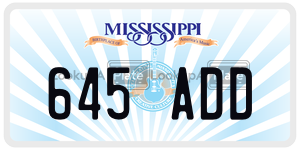 645ADD  license plate in MS
