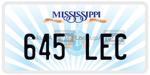 645LEC  license plate in MS