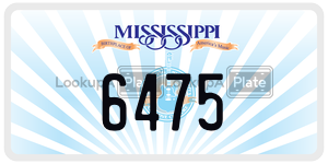6475  license plate in MS