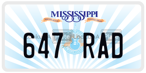 647RAD  license plate in MS