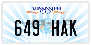 649HAK  license plate in MS