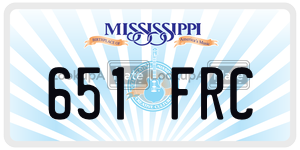 651FRC  license plate in MS