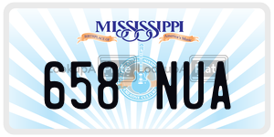 658NUA  license plate in MS