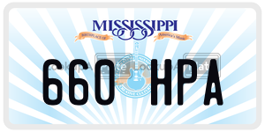 660HPA  license plate in MS