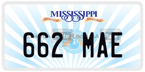 662MAE  license plate in MS