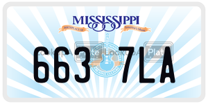 6637LA  license plate in MS