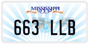 663LLB  license plate in MS