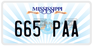 665PAA  license plate in MS