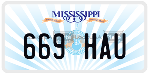 669HAU  license plate in MS