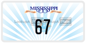 67  license plate in MS