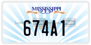 674A1  license plate in MS