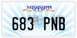 683PNB  license plate in MS