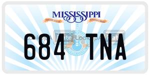 684TNA  license plate in MS