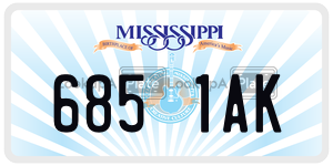 6851AK license plate in Mississippi