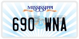 690WNA  license plate in MS