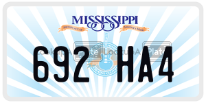 692HA4  license plate in MS