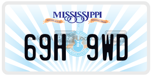 69H9WD  license plate in MS