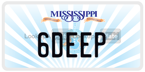 6DEEP  license plate in MS