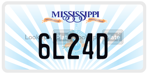 6L24D  license plate in MS