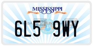 6L59WY  license plate in MS