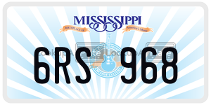 6RS968  license plate in MS