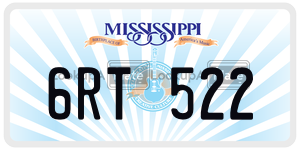 6RT522  license plate in MS