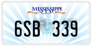 6SB339  license plate in MS