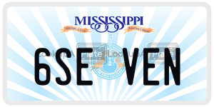 6SEVEN  license plate in MS
