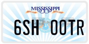 6SHOOTR  license plate in MS