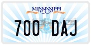 700DAJ  license plate in MS