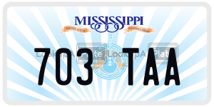 703TAA  license plate in MS