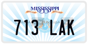 713LAK  license plate in MS